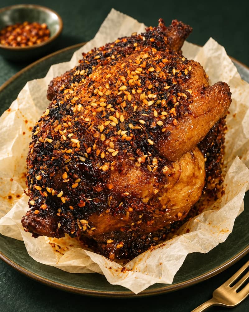 Two fried chicken leg quarters