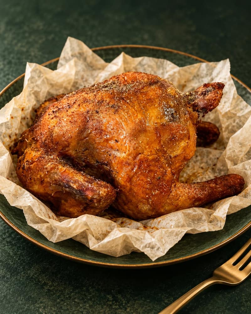 Whole chicken with a spice rub